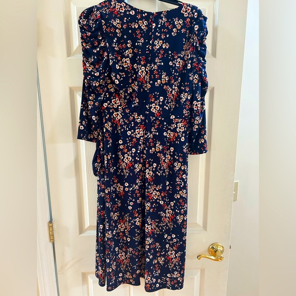 Jessica Howard Printed Flower Wrap Dress - Picture 1 of 2
